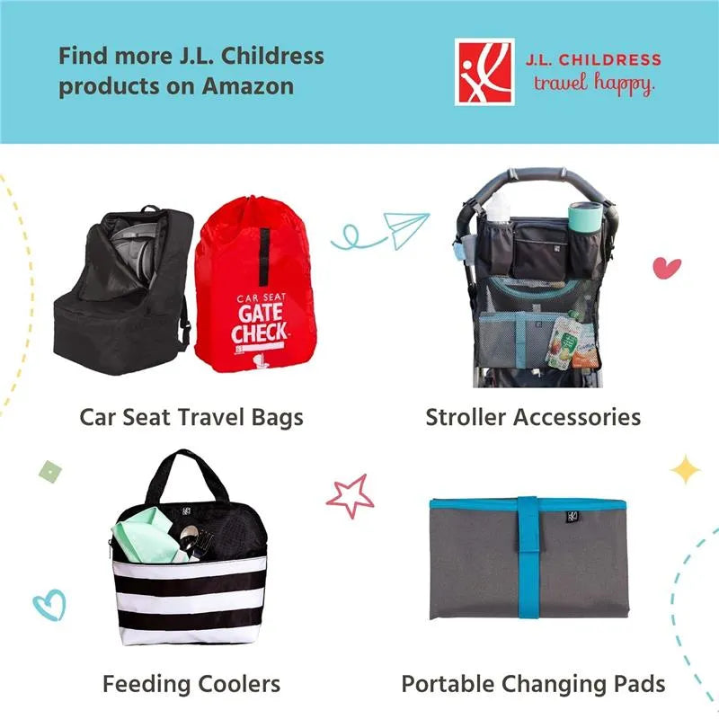 jl childress double stroller organizer J.L. Childress Standard & Dual Stroller Travel Bag