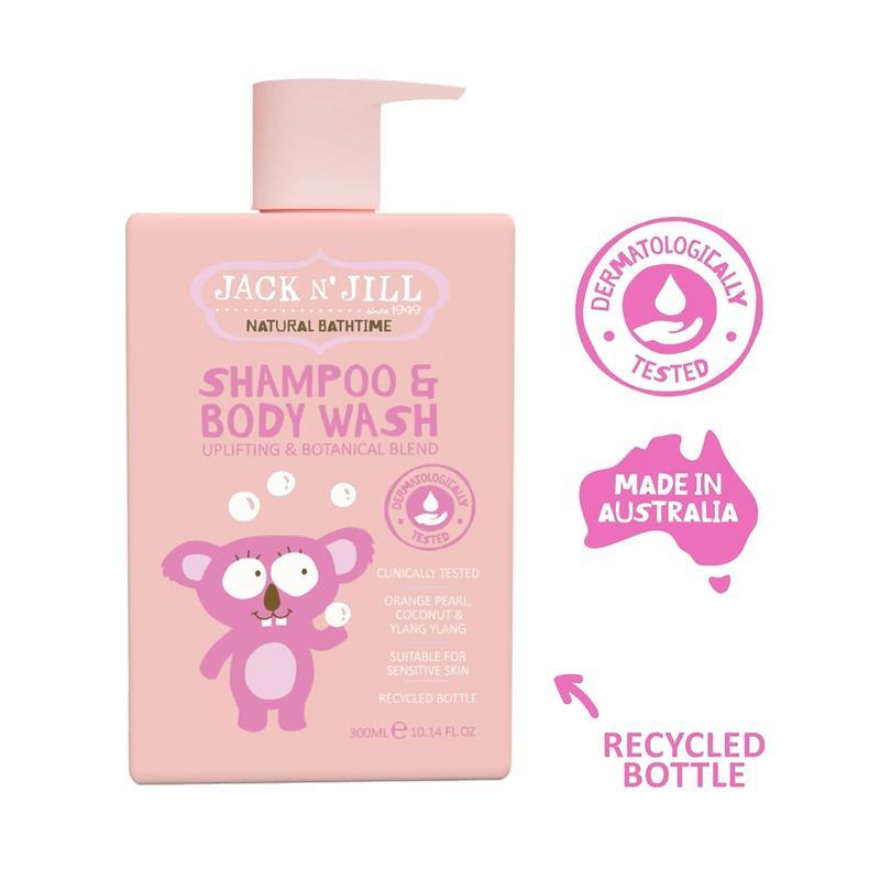 Jack N' Jill - Natural Bathtime Kids Shampoo & Body Wash with Pump, 10.14 Oz Image 4