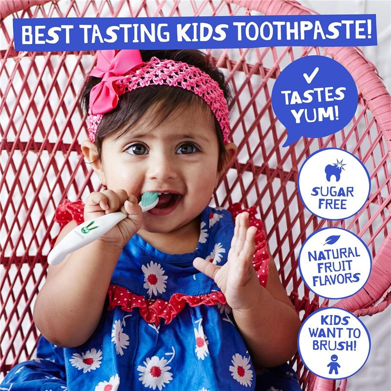 Jack N' Jill Tooth Buddy Pack - Strawberry + Kids Toothbrush Image 4