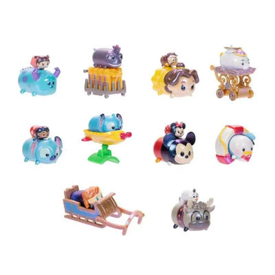 Disney-themed blind bag story set featuring miniature figures, including characters like Belle, Mickey, and Stitch.