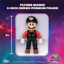 Flying Mario 5-inch action figure with red shirt and overalls, featuring a cap and detailed facial features.