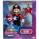 Flying Mario action figure from Jakks, featuring Mario in red and black attire, with a star-shaped item included.