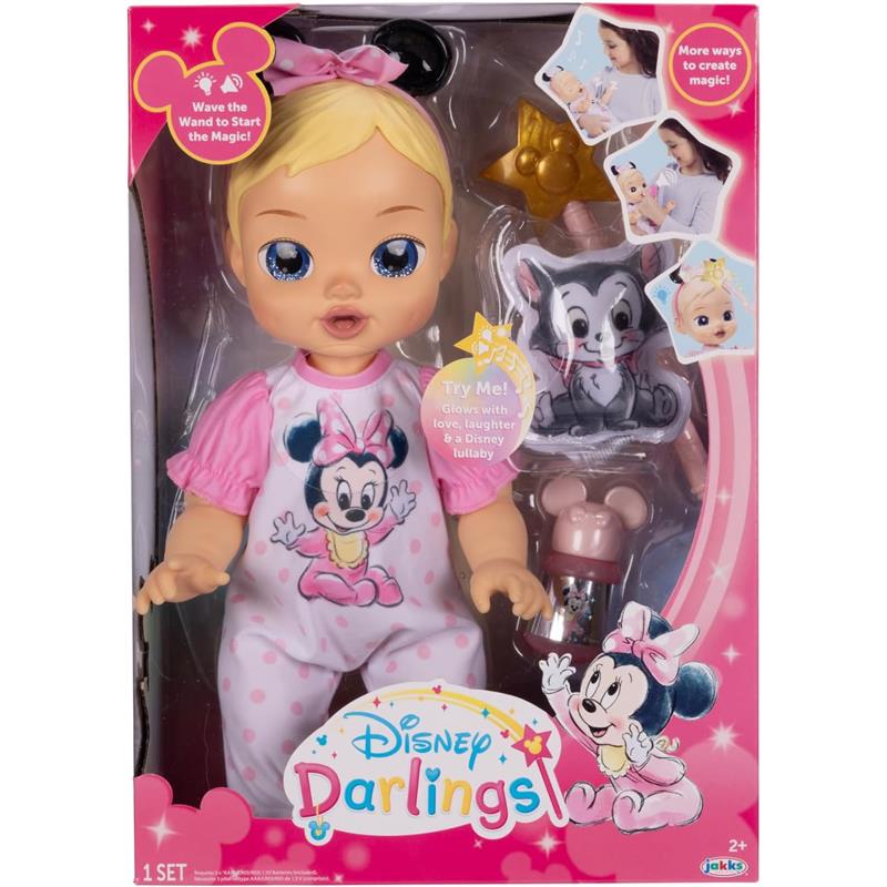Jakks Disney Darlings 13-Inch Interactive Baby Doll, Blonde Hair Image 4