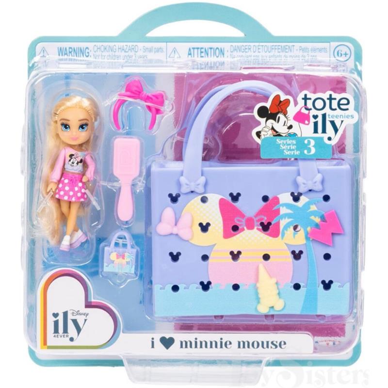 Jakks Disney ily 4EVER Tote Ily Teenies Series 3 I Love Minnie Mouse 2-Inch Mini Doll Image 2