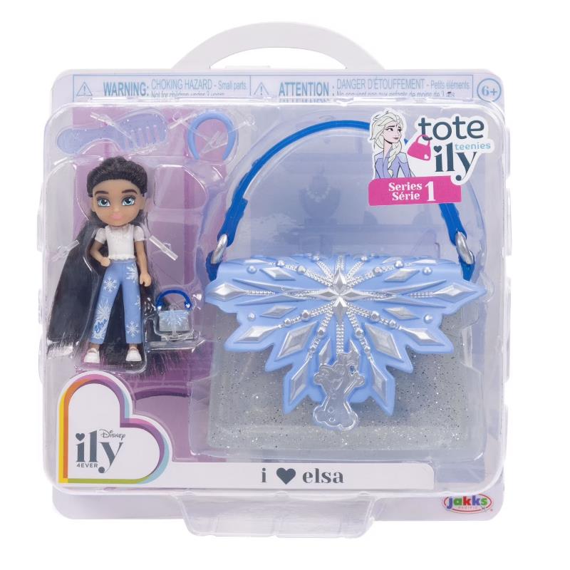 Jakks - Disney Ily Tote-ILY-Teenies 2.25 inch Tall Elsa Inspired Doll with Matching Purse Image 2