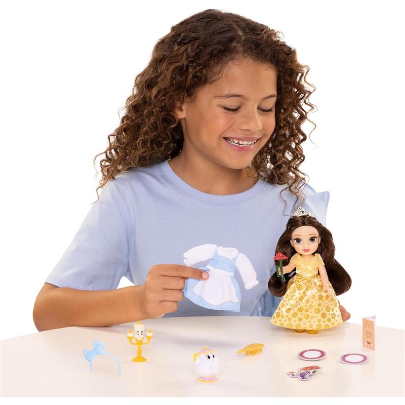 Jakks Disney Petite Dolls With Extra Fashion, Belle (With Acessories) Image 4
