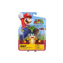 4-inch Iggy Koopa action figure with wand, packaged with Mario background, labeled for ages 3 and up.
