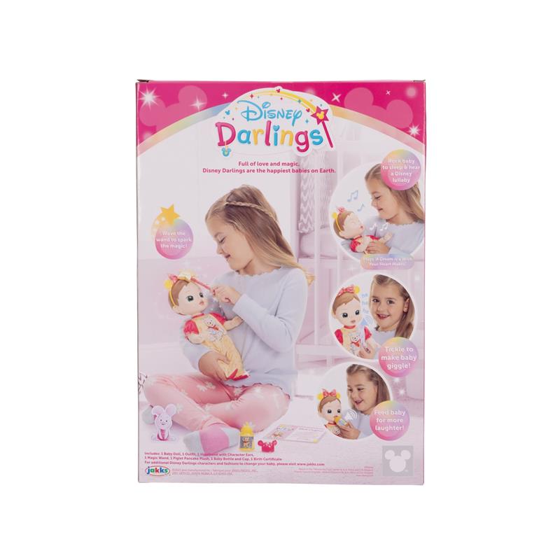 JAKKS Pacific Disney Darlings 13-Inch Interactive Baby Doll, Pooh-Inspired Nurturing Doll Image 4