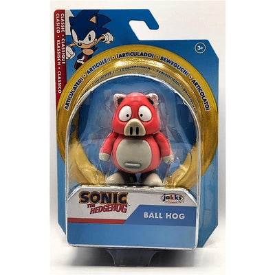 Sonic the Hedgehog 2.5-inch figure of Ball Hog, showing a red pig character in packaging with branding.