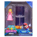 Princess Peach 1.5” figure with star launcher accessory from the Super Mario Galaxy movie in a packaged box.