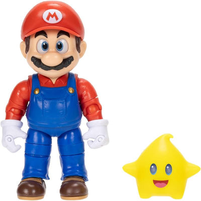 Jakks The Super Mario Galaxy Movie 5” Action Figures, Mario with Yellow Glow-in-The Dark Luma Star Image 1