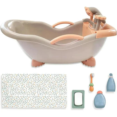JC Toys - Baby Doll Real Working Bath Set, Ages 2+, Earth Tone Colors Image 1