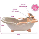 JC Toys - Baby Doll Real Working Bath Set, Ages 2+, Earth Tone Colors  Image 3
