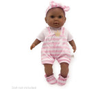 JC Toys Berenguer Boutique Baby Doll Outfit - Pink Stripes and White Overall Shorts Image 3