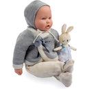 JC Toys La Baby Soft Body Baby Doll in Gray Outfit with Accessories Image 4
