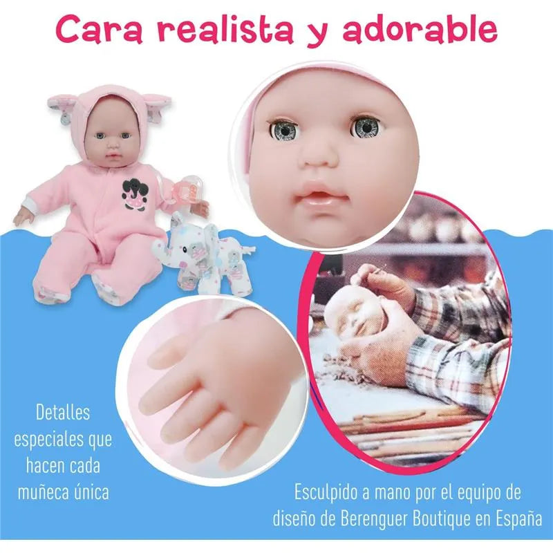 Jc Toys Berenguer Boutique Soft Body Baby Doll Open/Close Anim