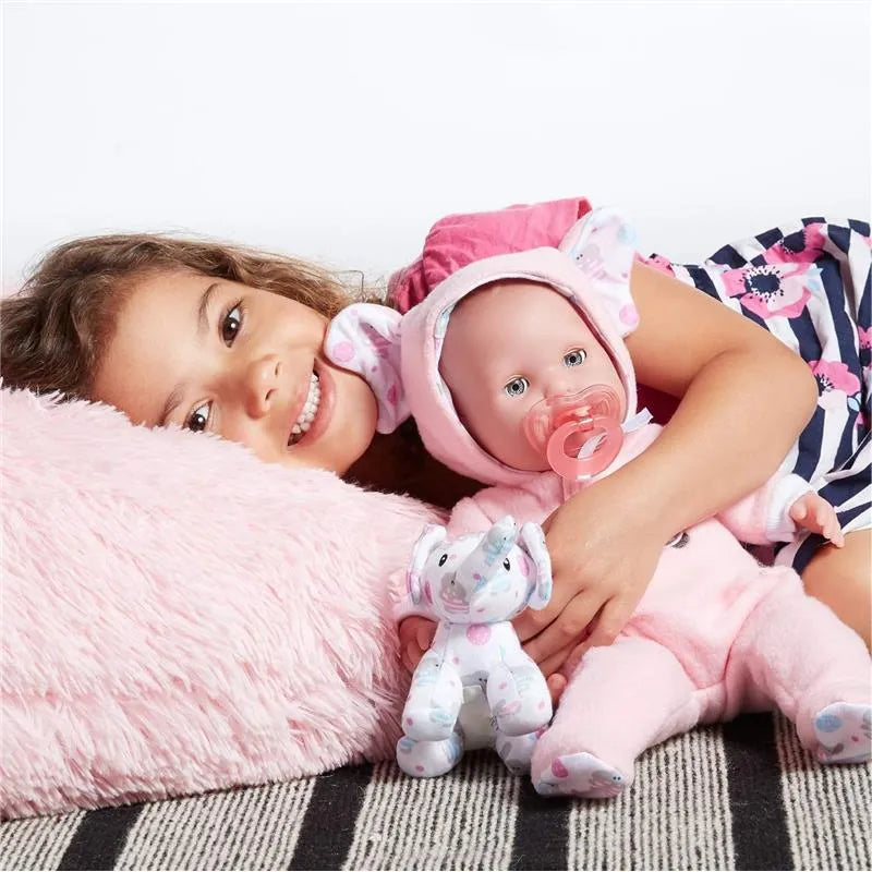 Jc Toys - Berenguer Boutique Soft Body Baby Doll Open/Close Eyes. Animal Theme Pink. Window Box Image 5