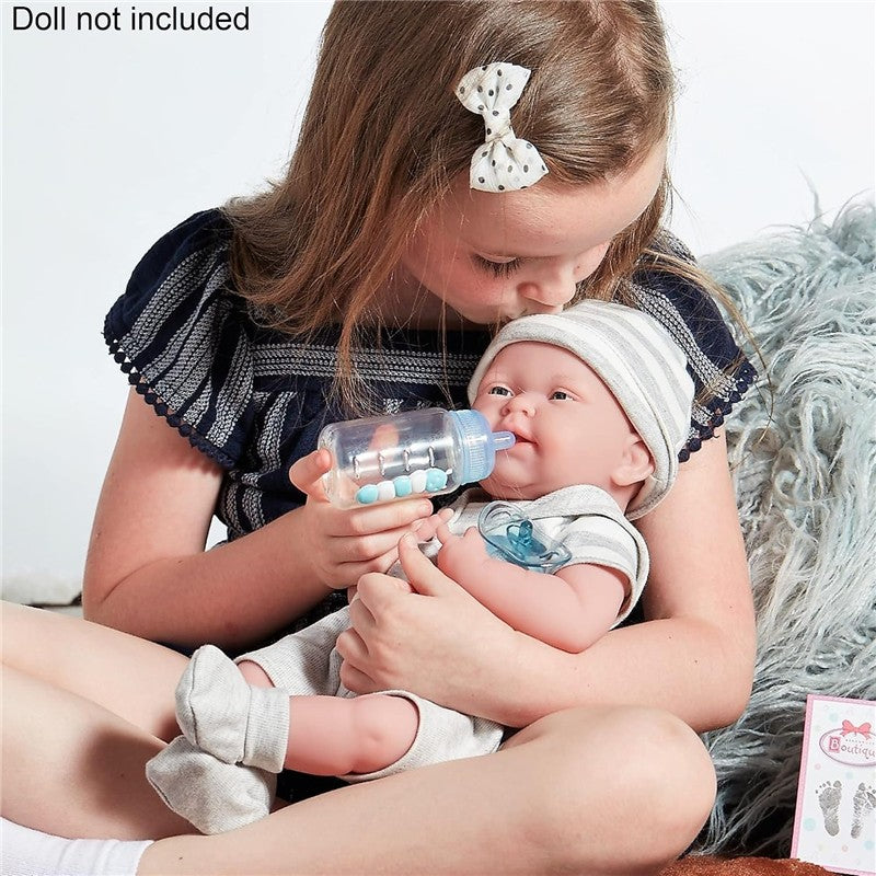 JC Toys Blue Baby Doll Bottle, Rattle & Pacifier Set Image 2