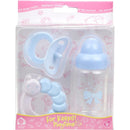 JC Toys Blue Baby Doll Bottle, Rattle & Pacifier Set Image 3