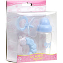 JC Toys Blue Baby Doll Bottle, Rattle & Pacifier Set Image 5