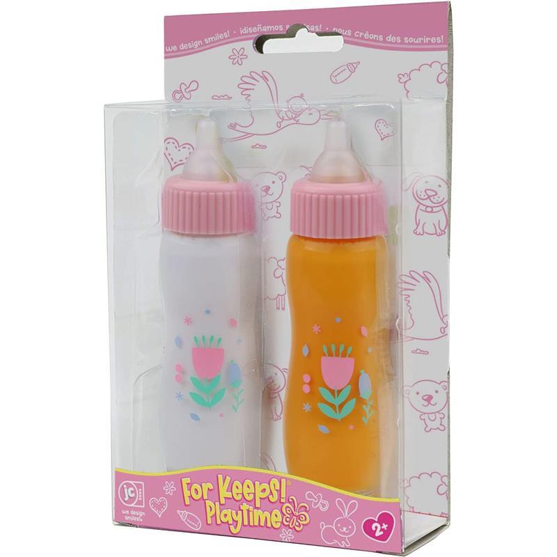 JC Toys - Deluxe Disappearing Magic Bottles, Fits All Dolls, Milk and Juice, Ages 2+, Pink Image 3