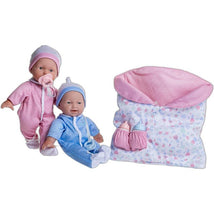 JC Toys - La Baby 11 Soft Body Twin Baby Dolls, Removable Outfits and Reversible Sleeping Bag & Accessories Image 1