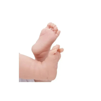 Vinyl baby doll feet with realistic detailing, part of the Jc Toys La Newborn First Yawn collection.