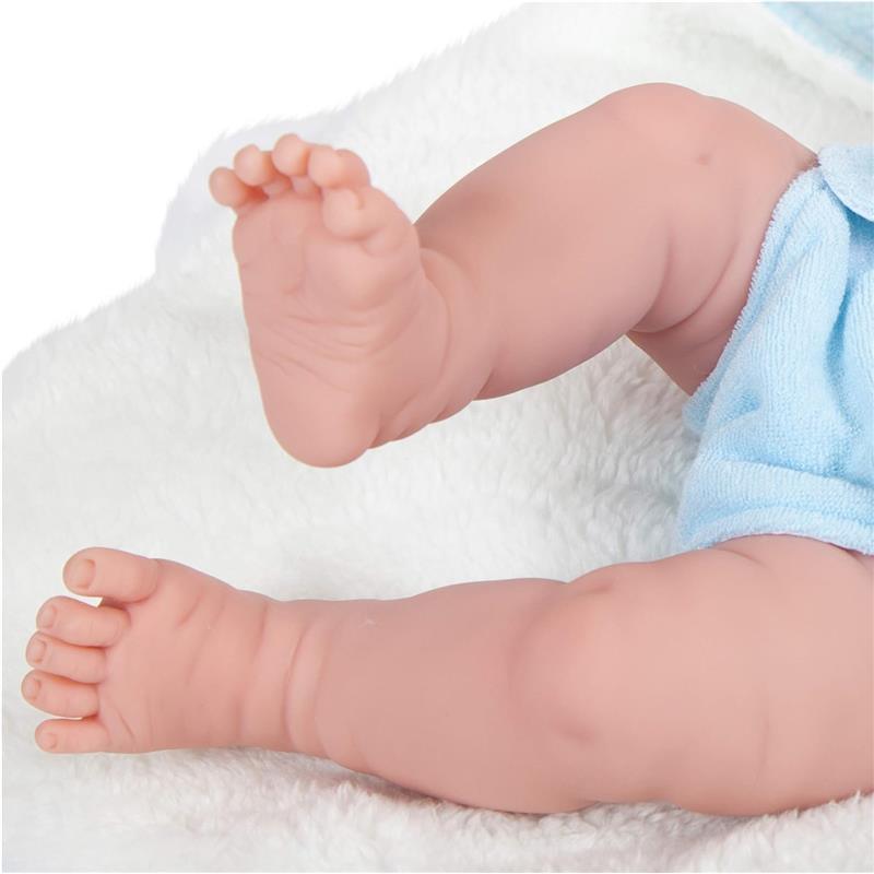 JC Toys - La Newborn All-Vinyl-Anatomically Correct Real Boy 15, Designed by Berenguer, Blue with Dots Image 3