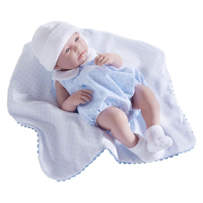 JC Toys La Newborn Realistic 17 REAL BOY Baby Doll, Blue Layette Image 1