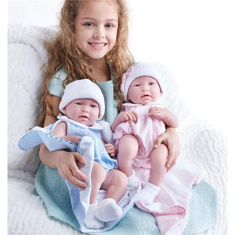 JC Toys La Newborn Realistic 17 REAL BOY Baby Doll, Blue Layette Image 3