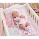 JC Toys La Newborn Real Girl Baby Doll Pink Knit Outfit & Accessories Image 6