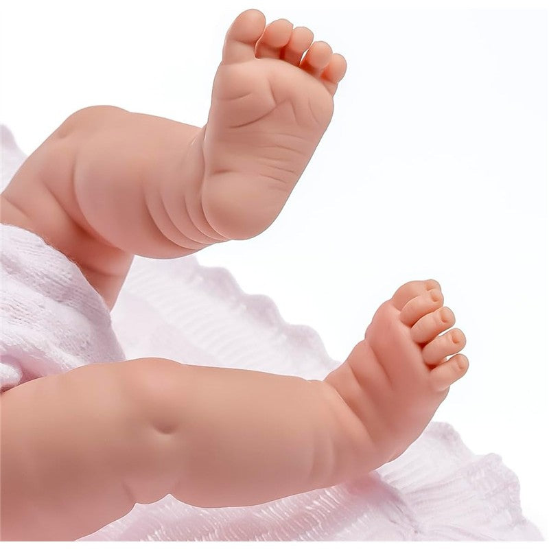JC Toys La Newborn Real Girl Baby Doll Pink Knit Outfit & Accessories Image 8