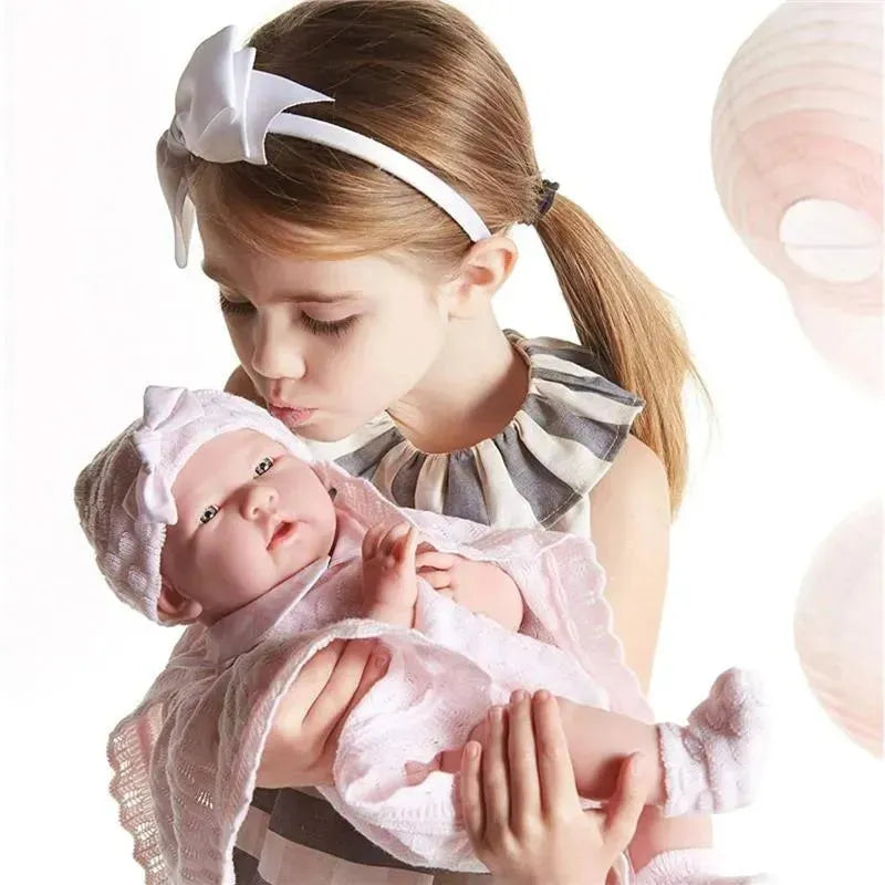 JC Toys Real Girl Baby Doll La Newborn Pink Knit Outfit Accessorie
