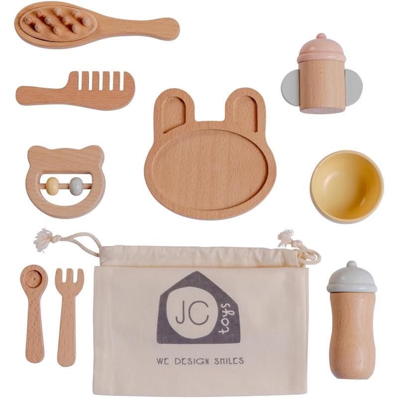 JC Toys - Real Wood 10 Piece Baby's First Care Set, Parfait Collection Twiggly Toys  Image 5