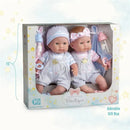 JC Toys - Twins Soft Body Baby Dolls, 12 Piece Gift Set with Open/Close Eyes, 2 years+ Image 4