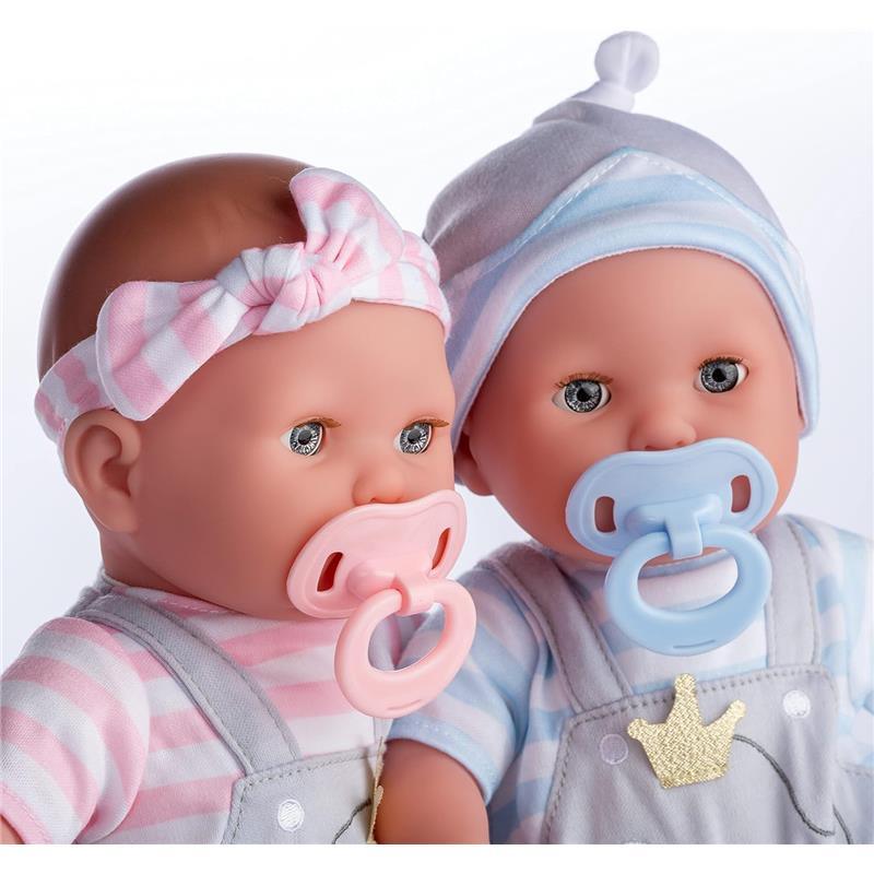 JC Toys - Twins Soft Body Baby Dolls, 12 Piece Gift Set with Open/Close Eyes, 2 years+ Image 5