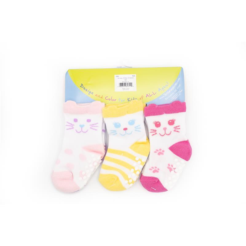 Jefferies Socks 6Pk Non-Skid Adorable Cat Gripper Baby Socks Image 1
