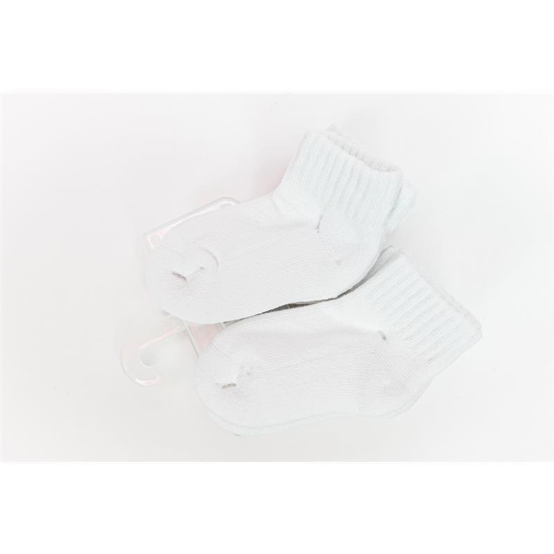 Jefferies Socks 6Pk Seamless Unisex White Baby Socks Image 2