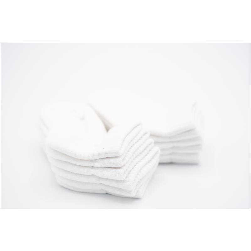 Jefferies Socks 6Pk Seamless Unisex White Baby Socks Image 3
