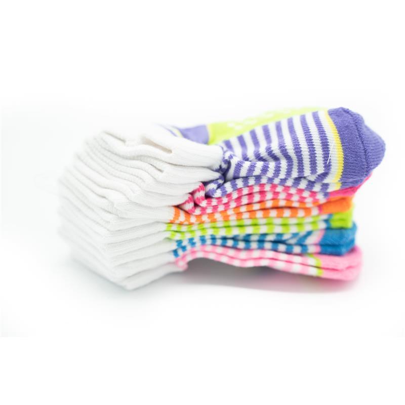 Jefferies Socks - Color Striped 6Pk Baby Girl Socks Image 1