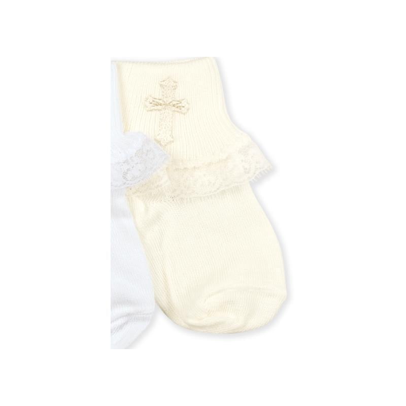 Jefferies Socks Cotton Christening II, Pearl White (1-Pack) Image 1