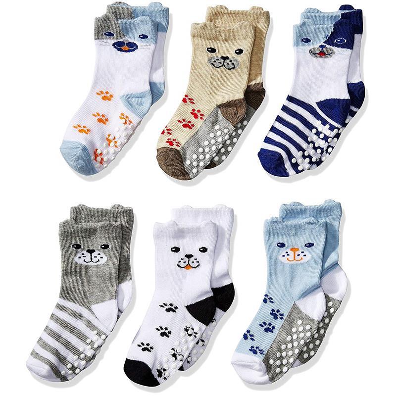 Jefferies Socks - Non-Skid Dog Socks 6 Pk, 4-5.5, Multi Image 1