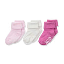 Jefferies Socks - Non-Skid Turn Off Socks 3 Pack, Girl Multi 4-5.5 Image 1