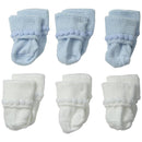 Jefferies Socks Rock-A-Bye Bootie, 6-Pack, White/Blue Image 1
