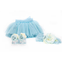 Jlika - Newborn Girl Tutu Set Skirt With Headband Infant Outfit - Blue Image 1