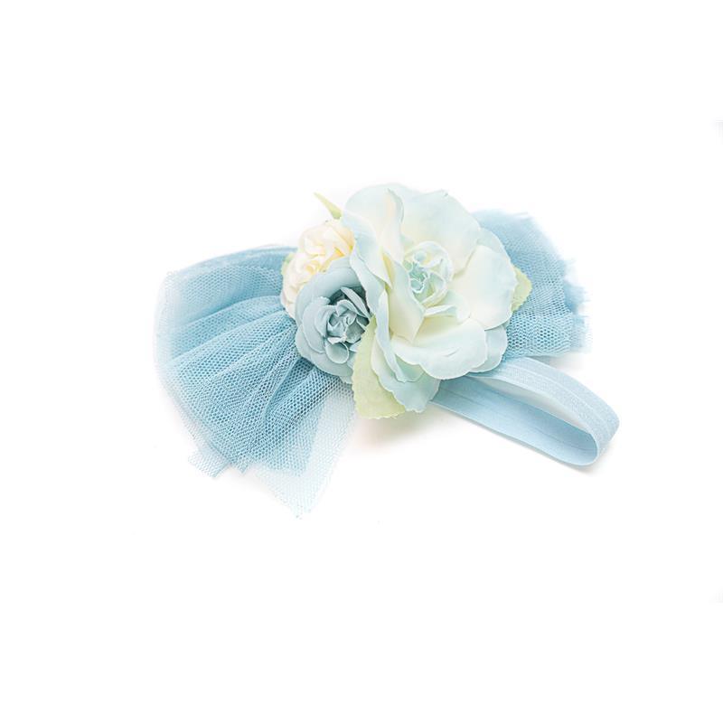 Jlika - Newborn Girl Tutu Set Skirt With Headband Infant Outfit - Blue Image 3