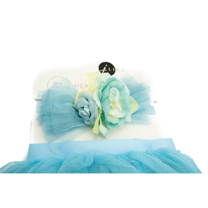 Jlika - Newborn Girl Tutu Set Skirt With Headband Infant Outfit - Blue Image 6