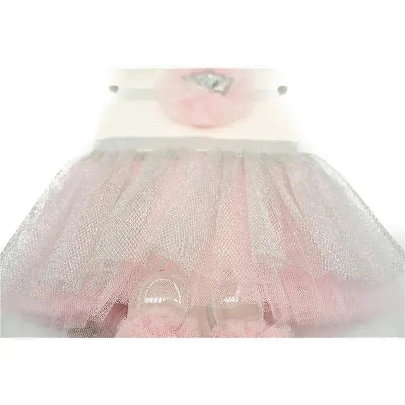 Jlika - Newborn Girl Tutu Set Skirt With Headband, Pink/Silver Image 8