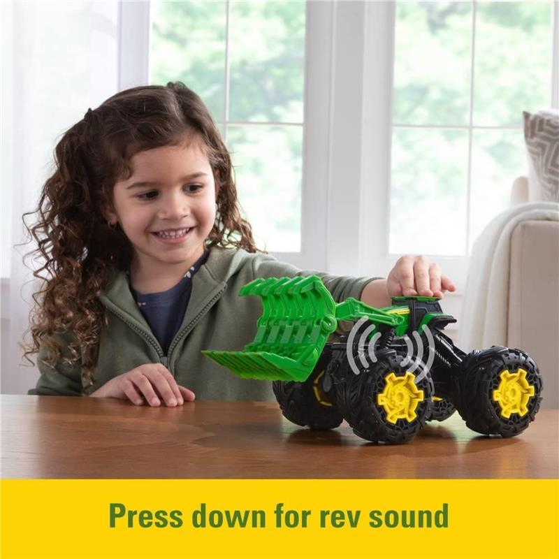 John Deere - Monster Treads Rev Up Tractor Kids Toy Image 5