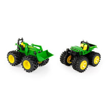 John Deere - Monster Treads Vehicle 2 Toy Pack - Tractor With Loader And Gator Image 1